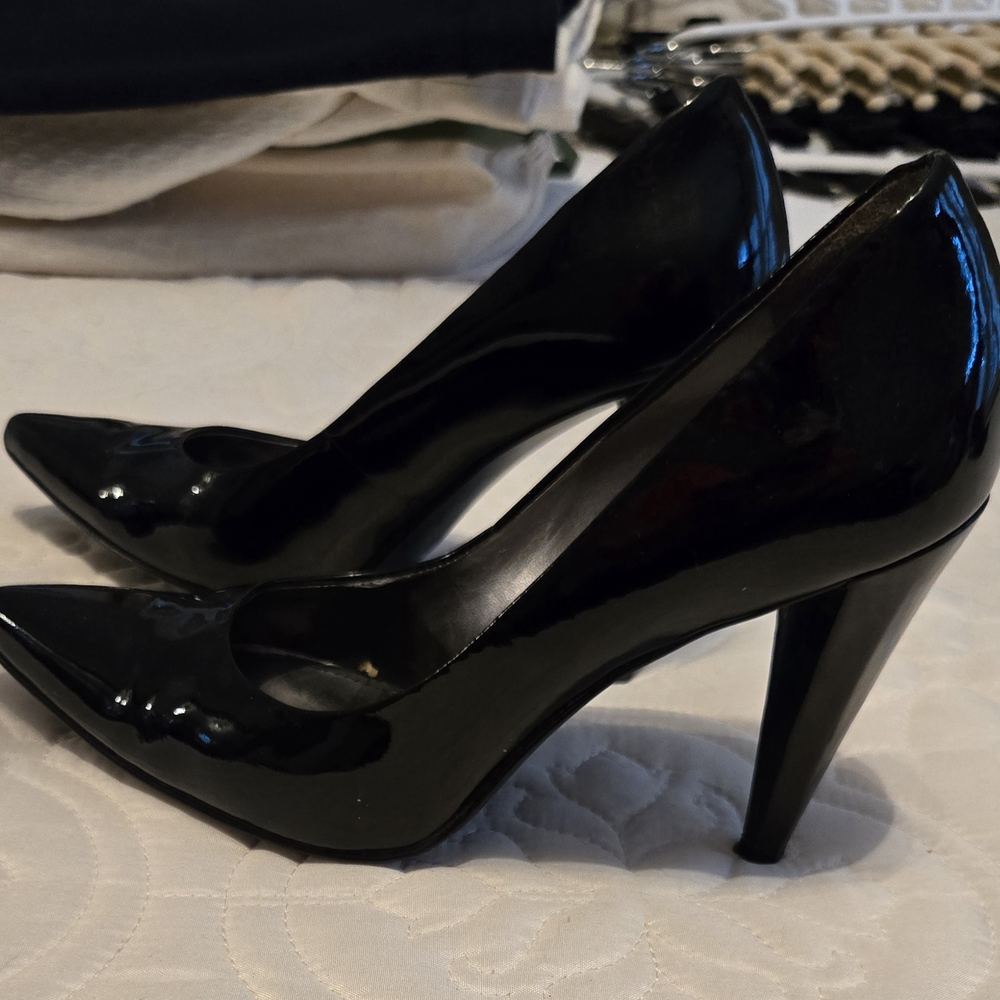 Marc Fisher Black Patent Leather Stiletto Heels